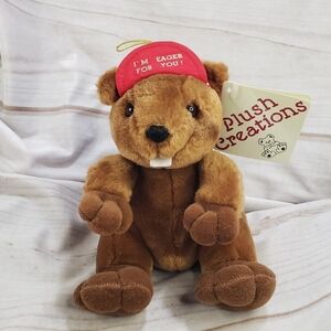 Plush Creations Valentine Beaver I'm Eager For You Plush Stuffed Toy 7 Inch 1993